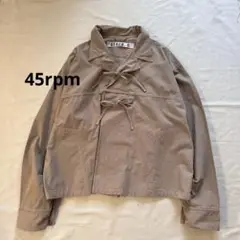 45rpm コットン　リボン　プルオーバー　ブラウス　シャツ
