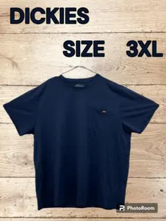 DICKES　ネイビー　半袖　 3XL　ワンポイント　0284-502