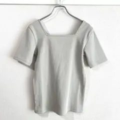 AZUL 新品タグ付 スクエアネック 2WAY トップス レディース グレー