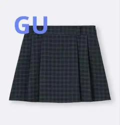 GU チェック柄プリーツスカート XSサイズ