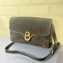 Old gucci ヴィンテージグッチショルダーバッグ　スエード　ブラック