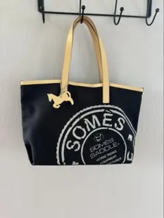 SOMES SADDLE トートバッグ ブラックのサムネイル