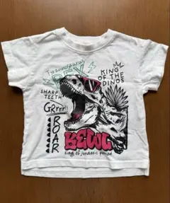 恐竜柄 Tシャツ ホワイトのサムネイル