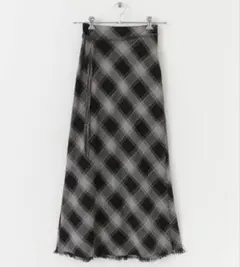 アーバンリサーチ　チェックフリンジスカート