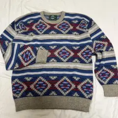 90s JANTZEN ジャンセン チマヨ柄セーター USA製のサムネイル