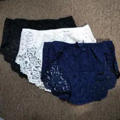 〖まとめてお得〗新品 【フラワーレースショーツ】3枚セット Mサイズ