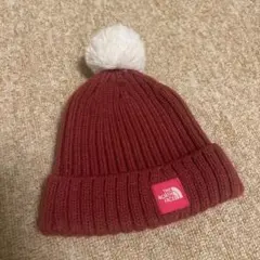 THE NORTH FACE ポンポン付きニット帽 ワインレッド ベビー用