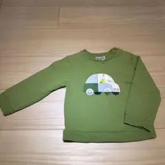 Jacadi 緑色 車プリント トレーナー 36M/95