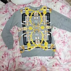 【93】Black Scale グレー トレーナー Lサイズ