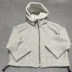 hoochie coochieフリースフードジャケット グレー 7分袖