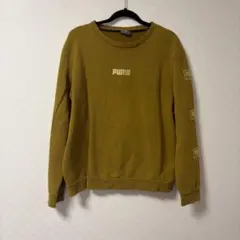 PUMA クルーネック スウェット トレーナー オリーブ XL
