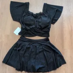 フリル ギャザー シアー スカート タンキニ スイムウエア