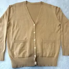 スクールVネックカーディガン キャメル