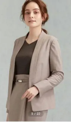 手洗い可能 / カチリラ ] ◆D ノーラペル ジャケット ◇No04◇