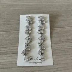 ブライダルピアス　シルバー 花モチーフ