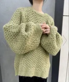 select MOCA by son オーバーサイズハニカムニット