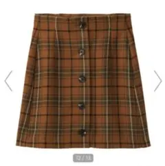 GU チェックミニスカート AM