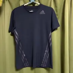 adidas アディダス ネイビー Tシャツ ストライプ