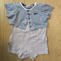 ファミリア　70 ロンパース　半袖カーディガン　セット　夏　男の子
