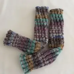 オパール　レッグウォーマー　紫