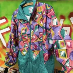 90s 総柄ナイロンジャケット 派手 古着 L - メルカリ