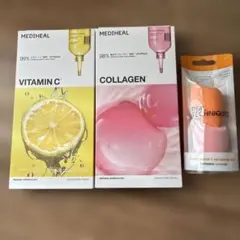 MEDIHEAL ビタミンC コラーゲン マスク リアルテクニクススポンジセット