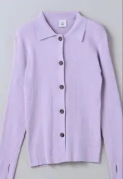 6 roku リブシャツカーディガン