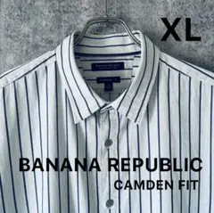 ✅【BANANA REPUBLIC】CAMDEN FIT長袖ストライプシャツXL