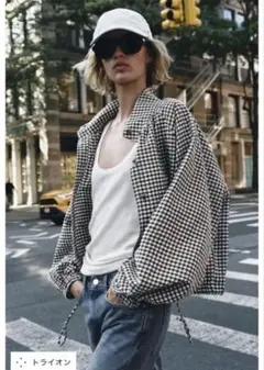 ZARA チェック柄ジャケット　M