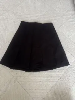 NICE CLAU黒 プリーツスカート サイドファスナー