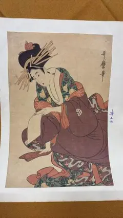 浮世絵派画集 風前美人圖 美人図·頭巾美人·柳図·紙本·短冊画 07 浮世絵派画集 風前美人圖 美人図·頭巾美人·柳図·紙本·短冊画 07 - メルカリ
