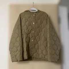 Samansa Mos2 blueキルティングジャケット ベージュ