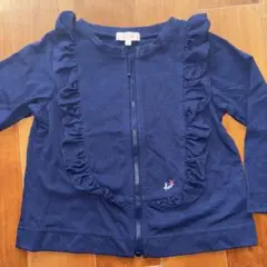 HusHusH紺色ジップカットソー100cm