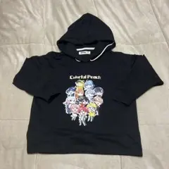 S カラフルピーチ 黒パーカー からぴち アベイル