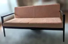 【11月末まで】モダンブラウンファブリック2人掛けソファ