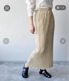 プリーツメロータイトスカート