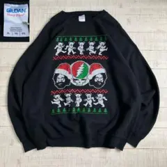 ギルダン グレイトフルデッド クリスマス スウェット トレーナー 黒
