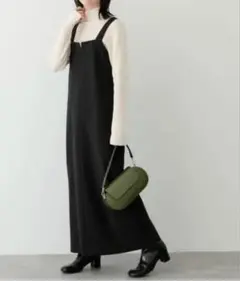 【美品】URBAN RESEARCH バックオープンサロペットワンピース