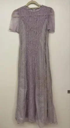 【lagunamoon】ラベンダー レースドレス 半袖