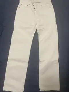 ホワイト ストレートデニムOMNIGOD