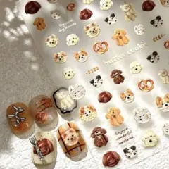 《新品》ネイルシール ネイルステッカー セルフネイル 韓国 動物 犬 いぬ