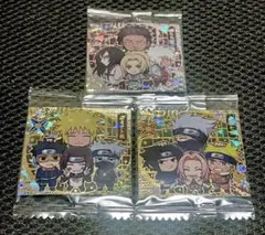 NARUTO忍界シールウエハースVol.２　ミナト班　第七班　ヒルゼン班　3枚