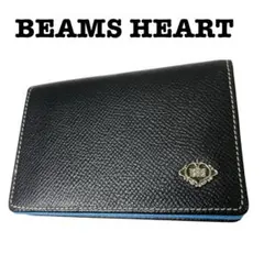 BEAMS HEART 名刺入れ 本革 ビジネス カードケース 黒