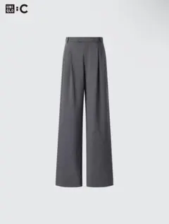 【美品】ユニクロC ウィメンズ　タックワイドストレートパンツ sサイズ