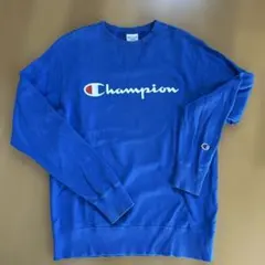 Champion 青 スウェット Lサイズ