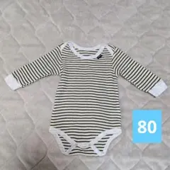 ストライプロンパース 80cm