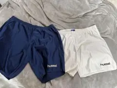 ヒュンメル　サッカーパンツ　ロイヤルブルー、ホワイト