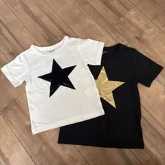 姉妹兄弟おそろい　グローバルワーク 星プリント Tシャツ 2枚セット