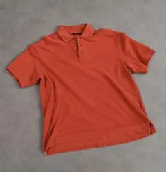 Eddie Bauer L 100%コットン ポロシャツ オレンジ