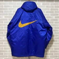 90s NIKE ベンチコート　フーデットナイロンキルティングジャケット XL
